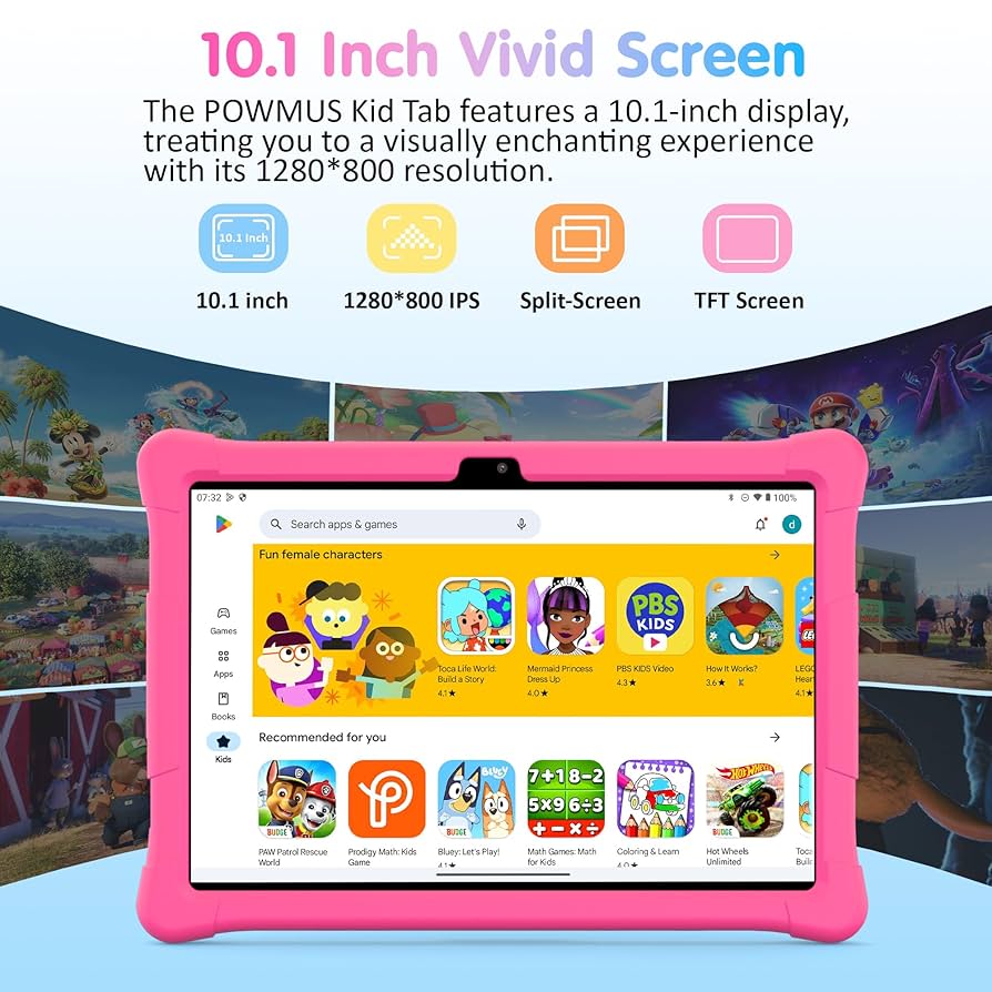 R1487-41-120】Android 13 キッズタブレット　10.1インチ Amazon.com : Android 13 Kids Tablets, 10.1 inch Tablet for